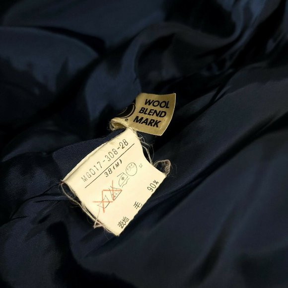 Yohji Yamamoto AW1996 (38/M-L) Impermeable Wool Coat - Navy Blue - Picture 5 of 6